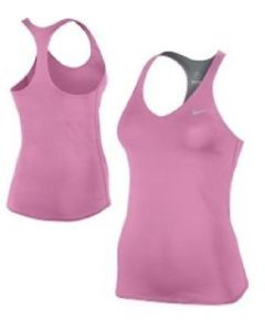 NIKE Womens Advantage Solid Dri Fit Tennis Tank Top Performance 604679 - Violet Purple XS