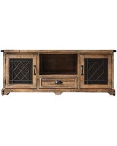 Retro Solid Wood TV Cabinet with Storage