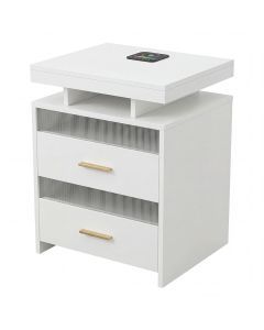 Levede Smart Bedside Table RGB Motion Sensor Charging Nightstand Bedroom Modern