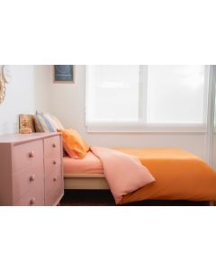 100% Cotton Percale Fitted Sheet - 40cm Depth - Perfect Pink