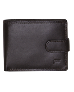 Futura Men's RFID Leather Coin Wallet with Buckle - Brown