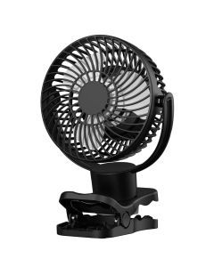 Black USB Portable Camping Fan with LED Light and Remote Control