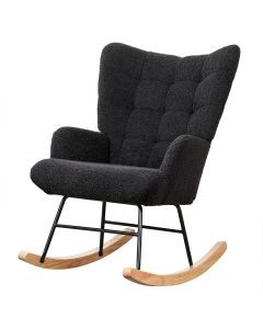 Levede Rocking Chair Nursery Rocker Accent Tub Boucle Armchair Lounge Fleece