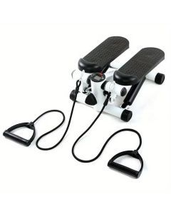 Compact Hydraulic Fitness Stair Stepper with Resistance Bands