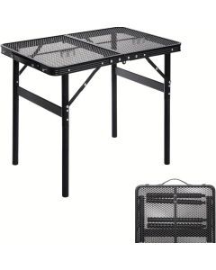 Portable Adjustable Height Folding Table with Handle