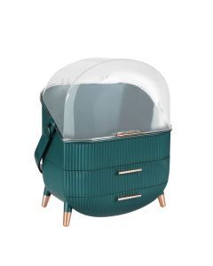 Makeup Storage Case Cosmetic Organiser Drawer Jewellery Stand Holder Green