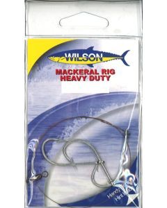 Wilson Heavy Duty Mackerel Fishing Rig 3x6/0 Hook-Set Up-69lb Single Strand Wire