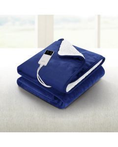 Heated Electric Throw Blanket - Double-Sided Flannel