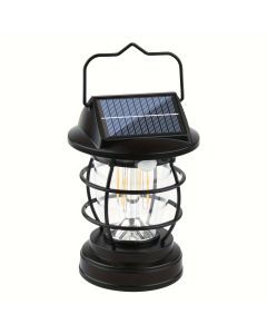 Black Solar Powered LED Camping Light