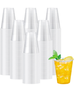 1200x 9oz/266ml Premium Clear Plastic Cups - Extra Strong PET BPA Free (Bulk Pack)