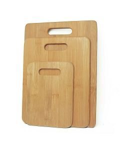 3 Piece Clevinger Natural Bamboo Chopping Board Set