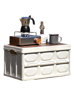 Wooden Camping Storage Organizer Box with Large Capacity