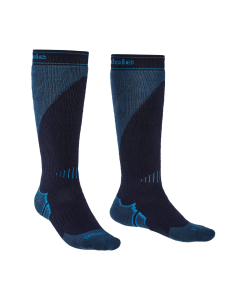 Bridgedale Midweight+ Merino Wool Ski Socks - Navy/Steel - XL
