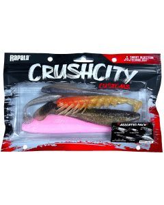5 Pack of Assorted Rapala Crush City Soft Plastic Lures - Limited Edition