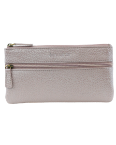 Pierre Cardin Womens Leather Wallet Case - Pearl (Phone & Coins)