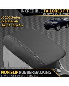 Razorback 4x4 GP4 Standard Neoprene Console Lid Cover suitable for a Toyota Landcruiser 200 Series VX/Altitude (09/2015+) (In Stock)