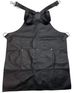 Waterproof Buffalo Leather Apron - Black (Cooking/Chef/Hairdresser)