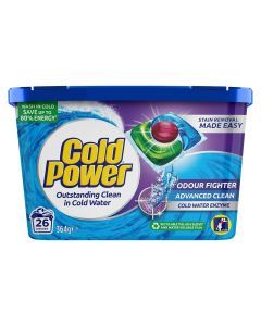 Cold Power Odour Fighter x 26 Laundry Detergent Capsules