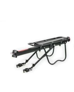 Bicycle Rear Shelf Aluminum Black for Mountain and Road Bikes