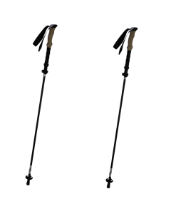 2x Telescopic Adjustable Hiking Pole Folding Walking Stick Adjustable Trekking 105cm - 125cm