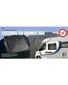RV Flowmaster External Shower Box Watermarked - Black