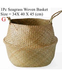 Seagrass Storage Basket Wicker Basket Work Rattan Hanging Planting Flower Pot Laundry Cesta Mimbre Basket Picnic Basket