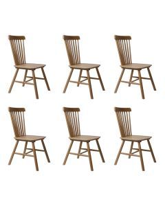 Levede 6x Dining Chairs Kitchen Windsor Chair Natural Wood Cafe Lounge Seat Oak