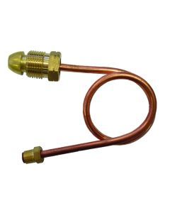 6MM COPPER PIGTAIL 7/16-24 I/FLARE X POL 600MM