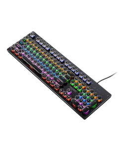 Caller Mechanical Keyboard - 104 Keys, Green Axis, Backlit, Wired USB, Black [Green Axis]