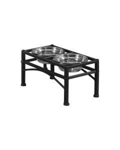 Pawz Dual Elevated Raised Pet Dog Feeder Bowl Stainless-Steel Food Water Stand