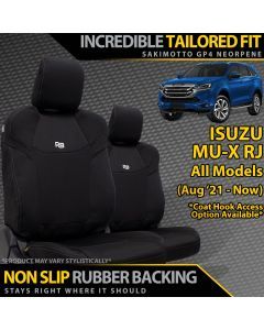 Isuzu MU-X RJ Neoprene 2x Front Seat Covers