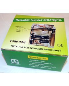 Fridge Fan Thermostatic Controlled 12VDC