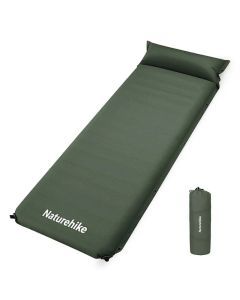 Self-Inflating Camping Air Mat with Built-in Pillow Green