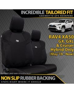 Toyota RAV4 XA50 GX/GXL/Cruiser Hybrid Neoprene 2x Front Row Seat Covers (Made to Order)