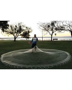 Pro Throw Mono Bottom Pocket Cast Net with Lead Weights