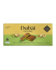 Hugos Dubai Chocolate Block (Milk Chocolate filled with Pistachio Cream & Knafeh) - 100g