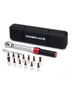 15-Piece Bicycle Torque Wrench Set Pro Repair Kit Red