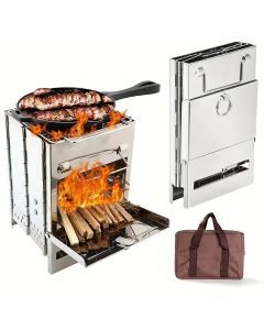 Portable Folding Stainless Steel Wood Burning Camping Stove