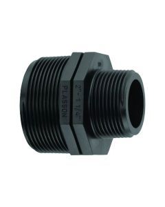 Plasson Polypropylene Reducing Nipple BSP Thread 25mm x 20mm (1 x 3/4 Inch)