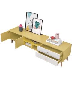 Two-Doors, Two-Drawers Wooden TV Cabinet