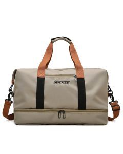 Nylon Travel Gym Duffel Bag Khaki