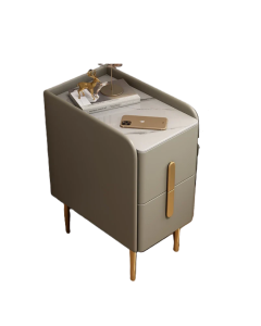 Smart Narrow Nightstand - Wireless Charging, Modern Design