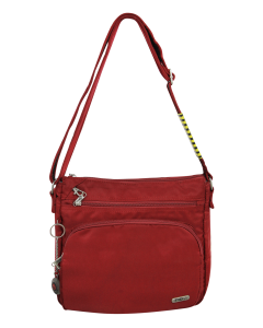 FIB Mens Crossbody Bag - Burgundy (Adjustable Shoulder Strap Travel Satchel)