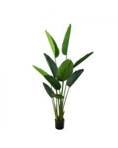120cm Faux Traveller Palm Potted Plant (Artificial Faux Decor)