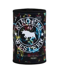 Ringers Western Stubby Cooler Neoprene Holder - Mulberry (Saloon Design)