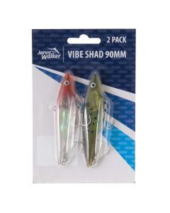 2 Pack of Jarvis Walker 90mm Soft Vibe Shad Lures -  Rigged Soft Vibe Lure Pack