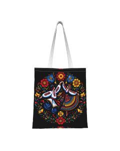 Ukrainian Dance Folk Art Print Tote Bag (Reusable Shopping Bag 38x34.5cm)