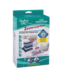 Space Vac Vacuum Compression Storage Bags - 4 Pack (Sealed Clothes Organiser)
