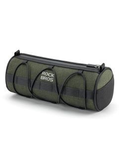 2L Bicycle Handlebar Bag Tube Pannier with Shoulder Strap Green