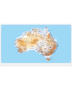 Picnic Table Australia Map Sticker 768mm x 421mm